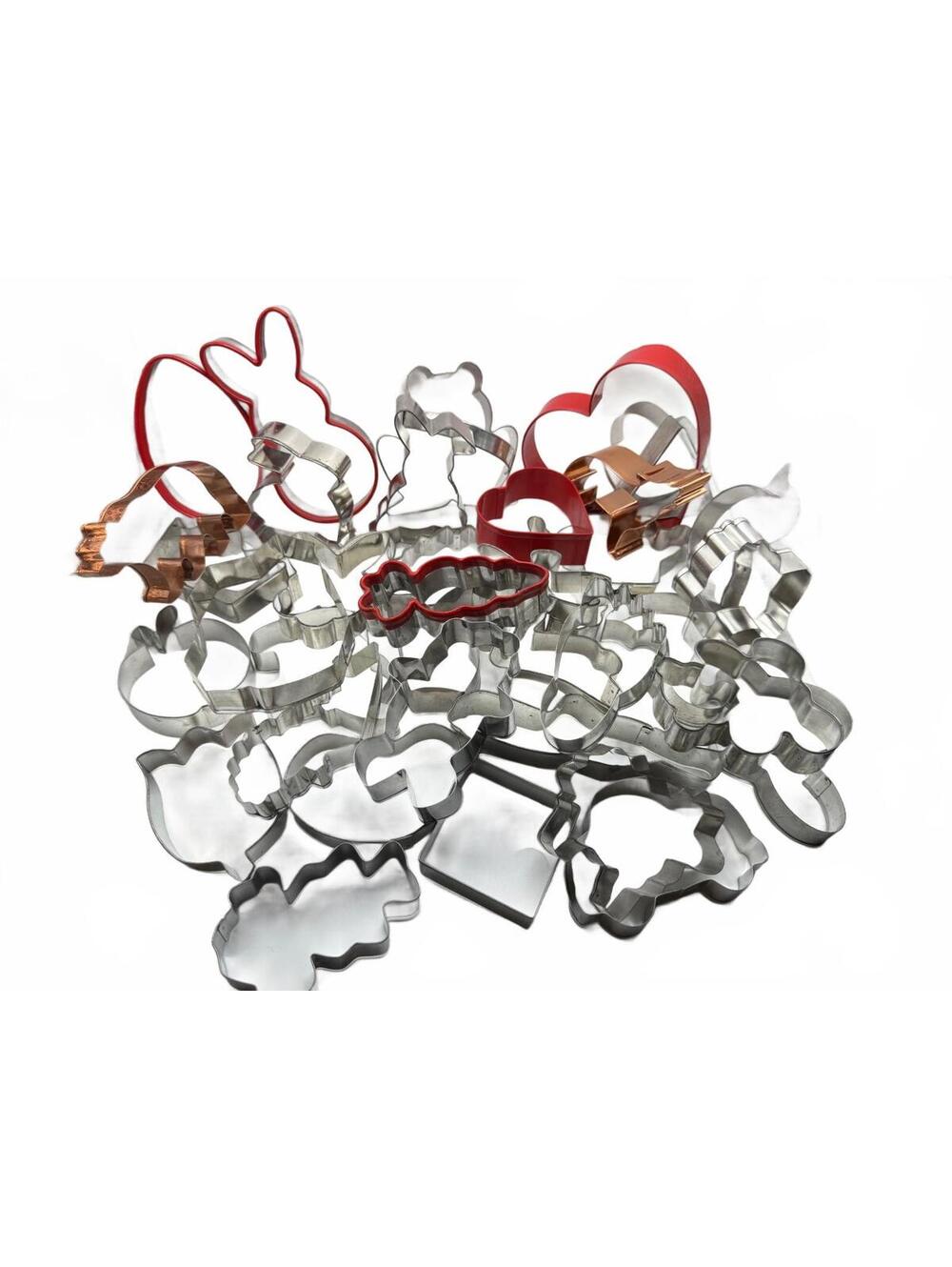 40 Assorted Metal Cookie Cutters Set with Various Shapes